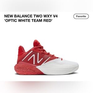 New Balance Two WXY V4 Red and White Athletic Shoes
